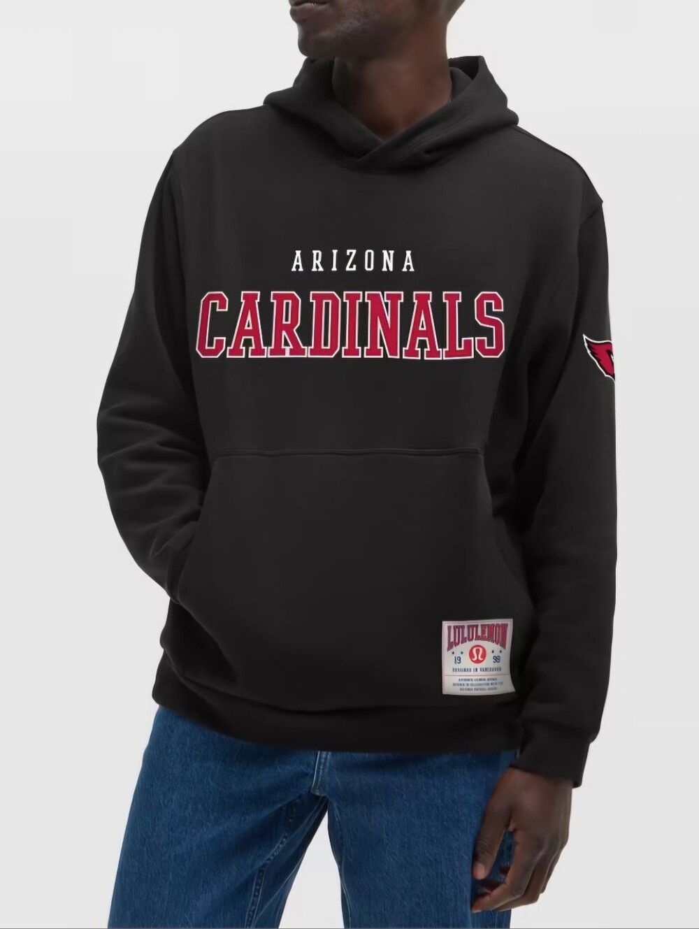 NWT Arizona Cardinals lululemon Steady State Pullover Hoodie - Black, XXL